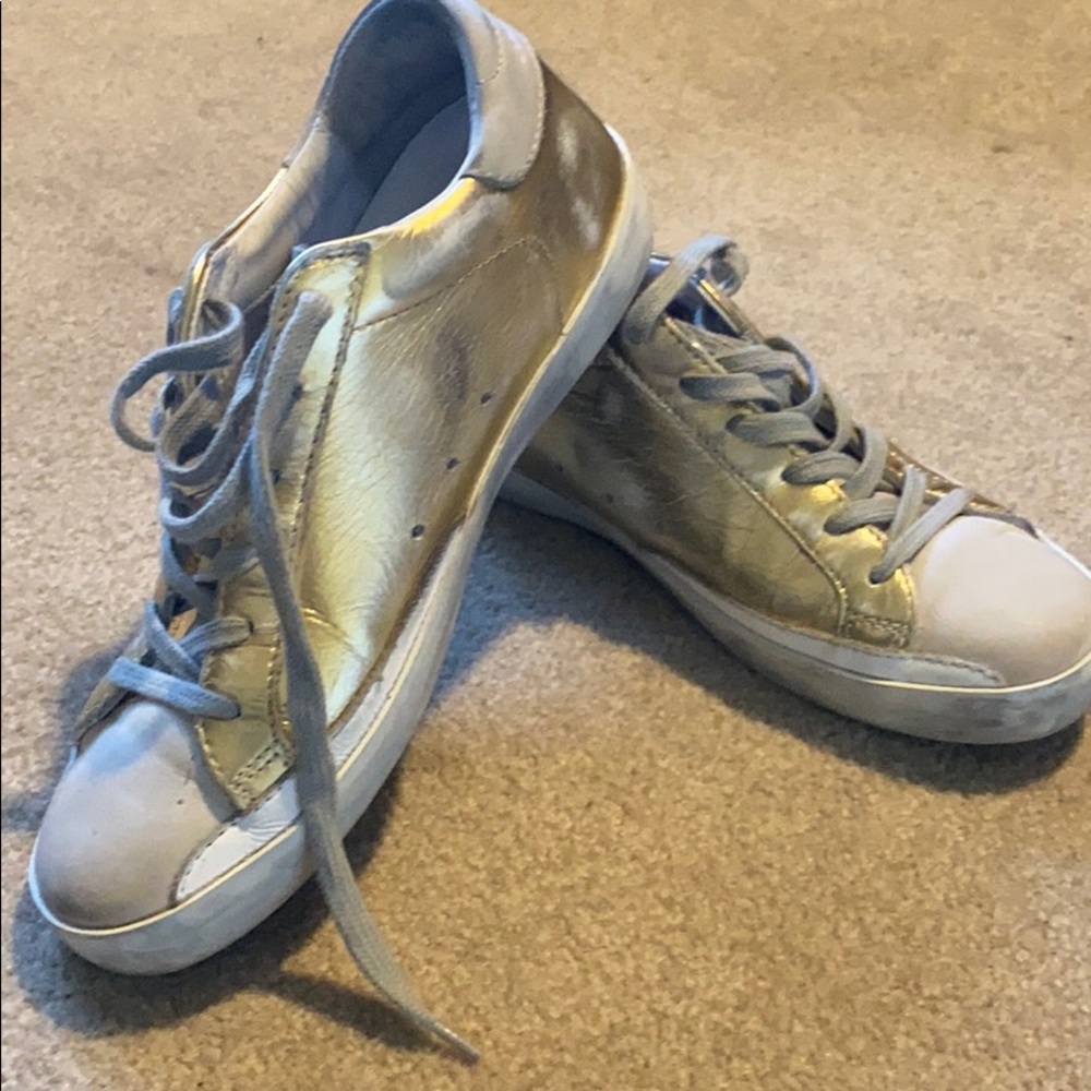 Golden goose gold sneakers